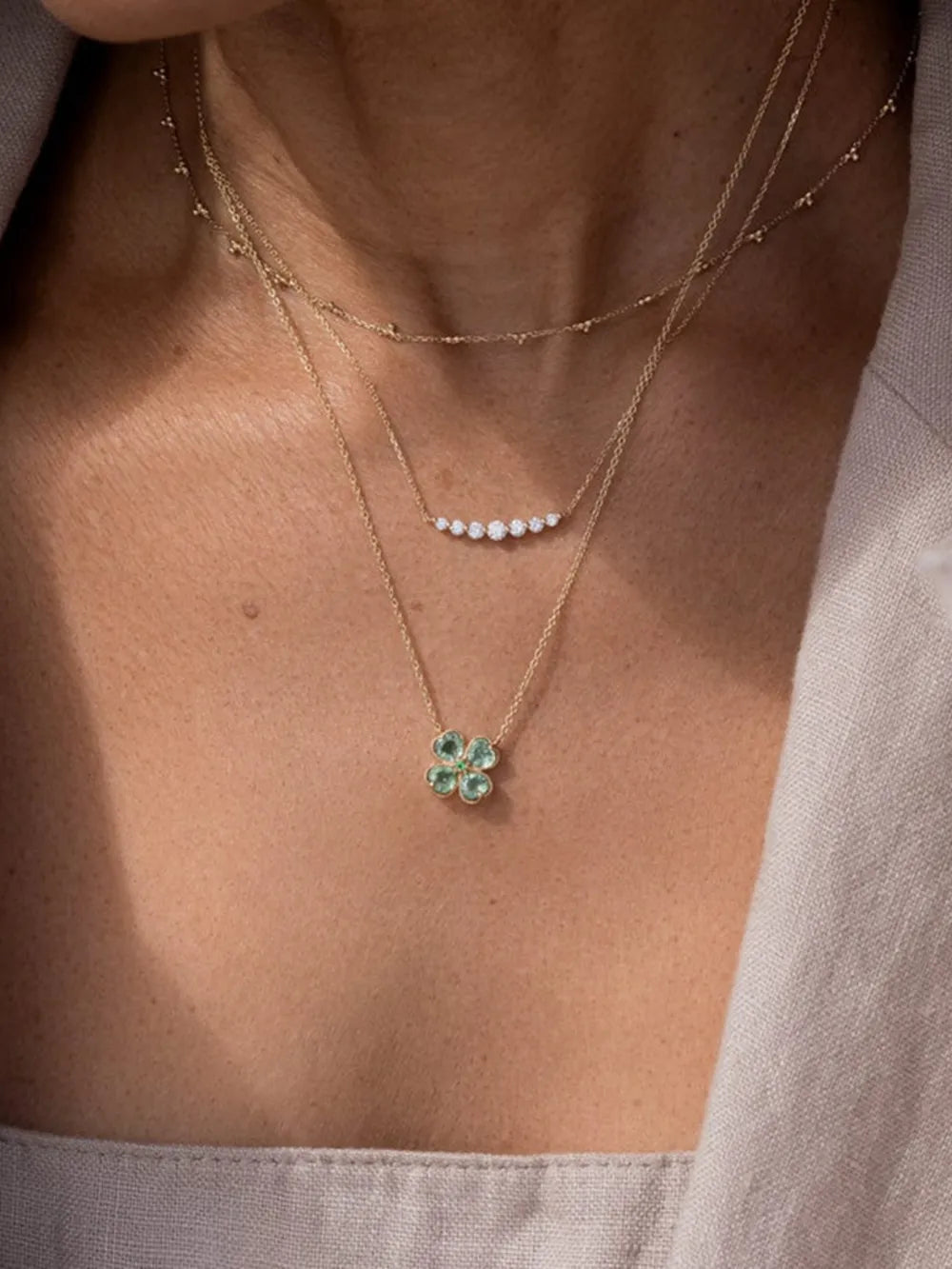 Collier Trèfle Porte-Bonheur
