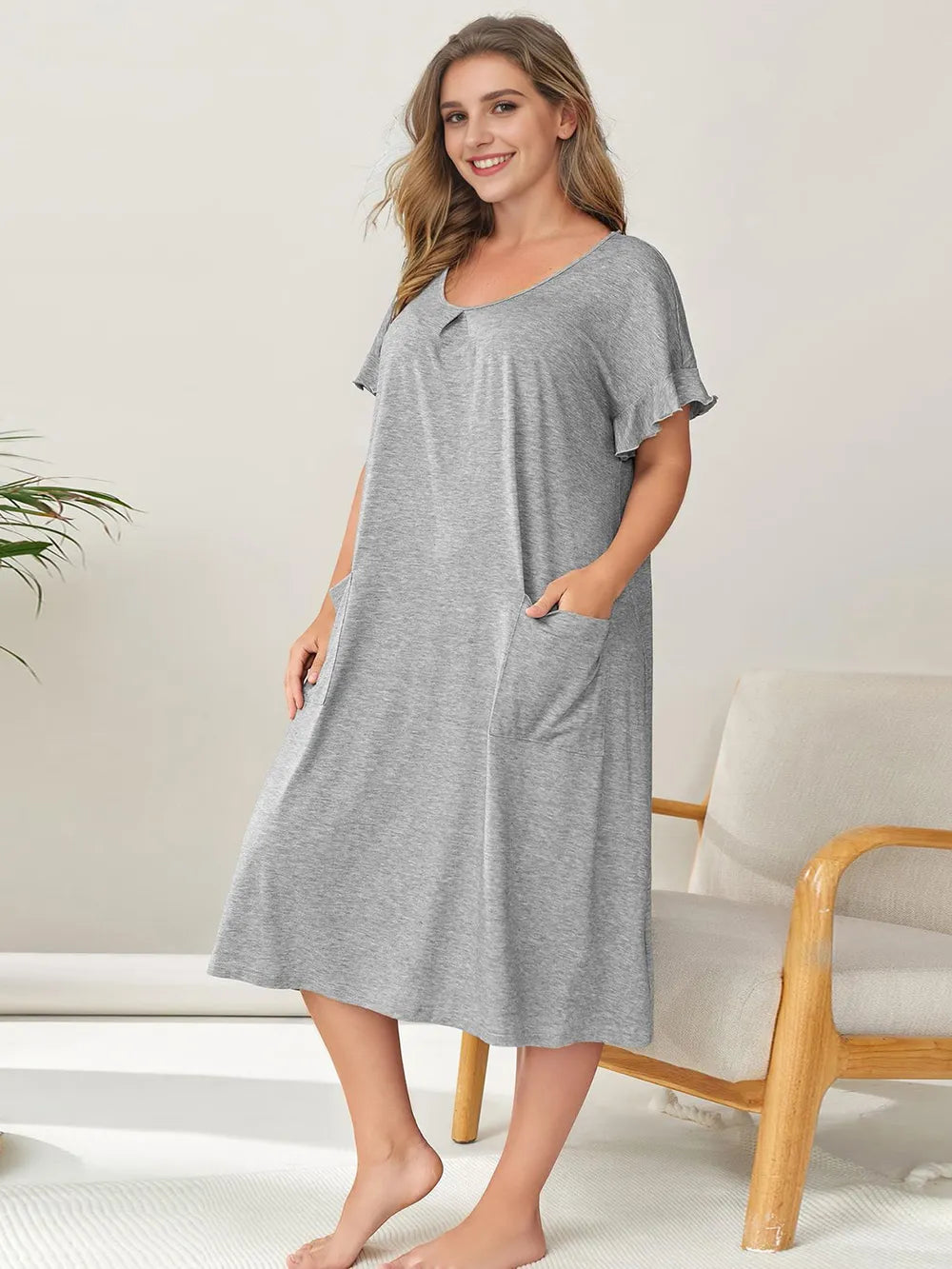MALEN – Robe Décontractée Grande Taille avec Poches