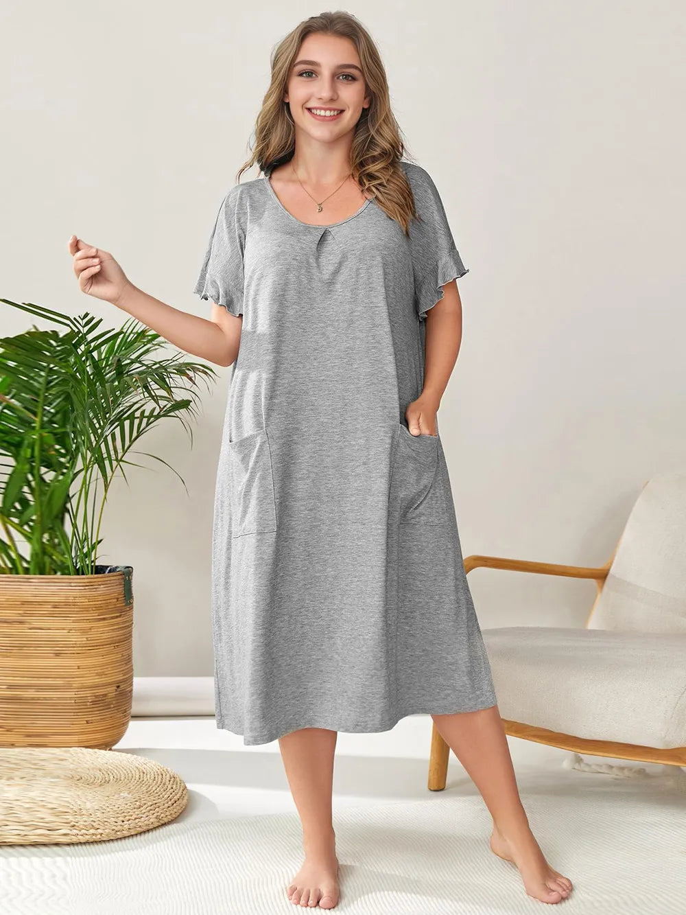 MALEN – Robe Décontractée Grande Taille avec Poches