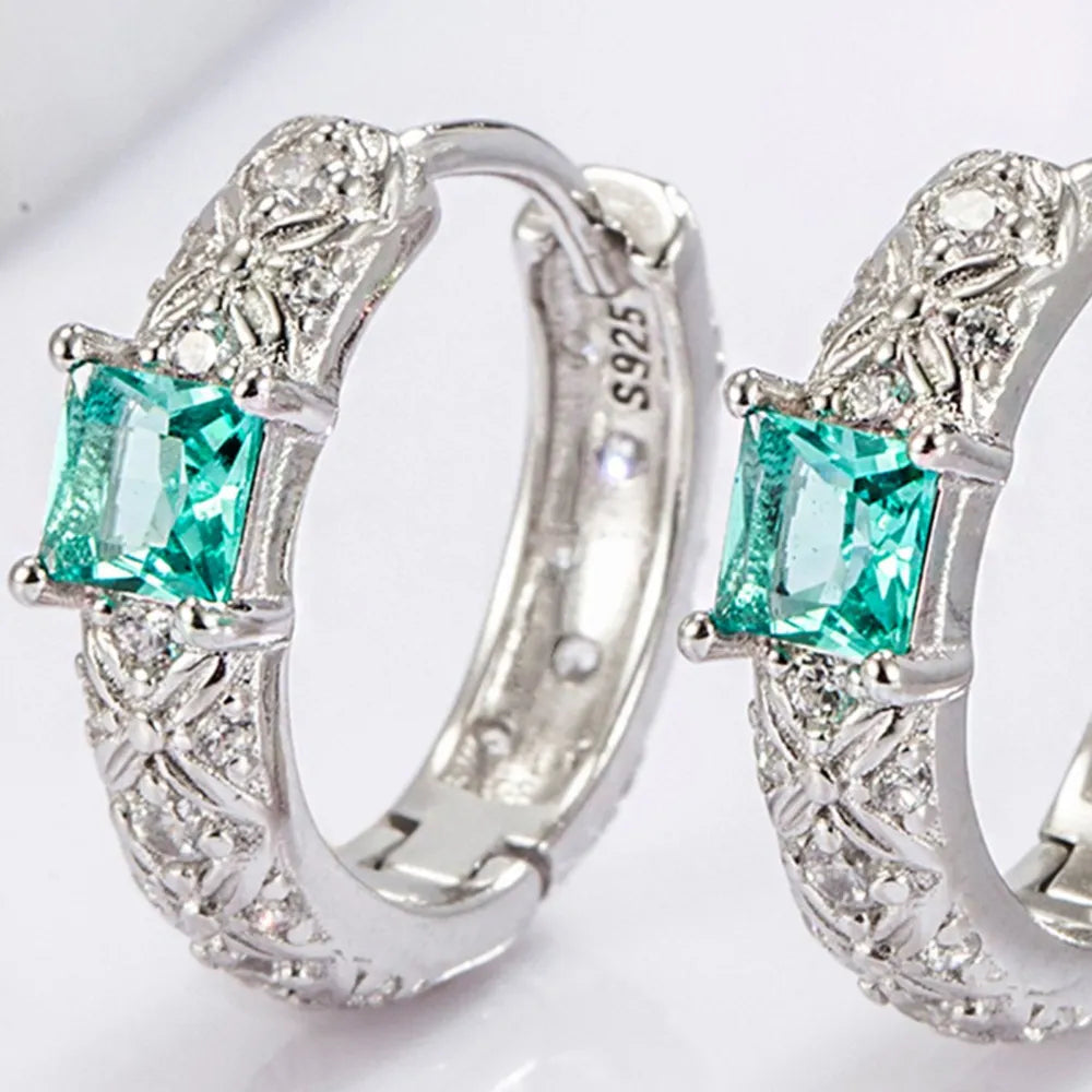 Boucles d’Oreilles Élégance Quotidienne – Argent 925 Plaqué Platine