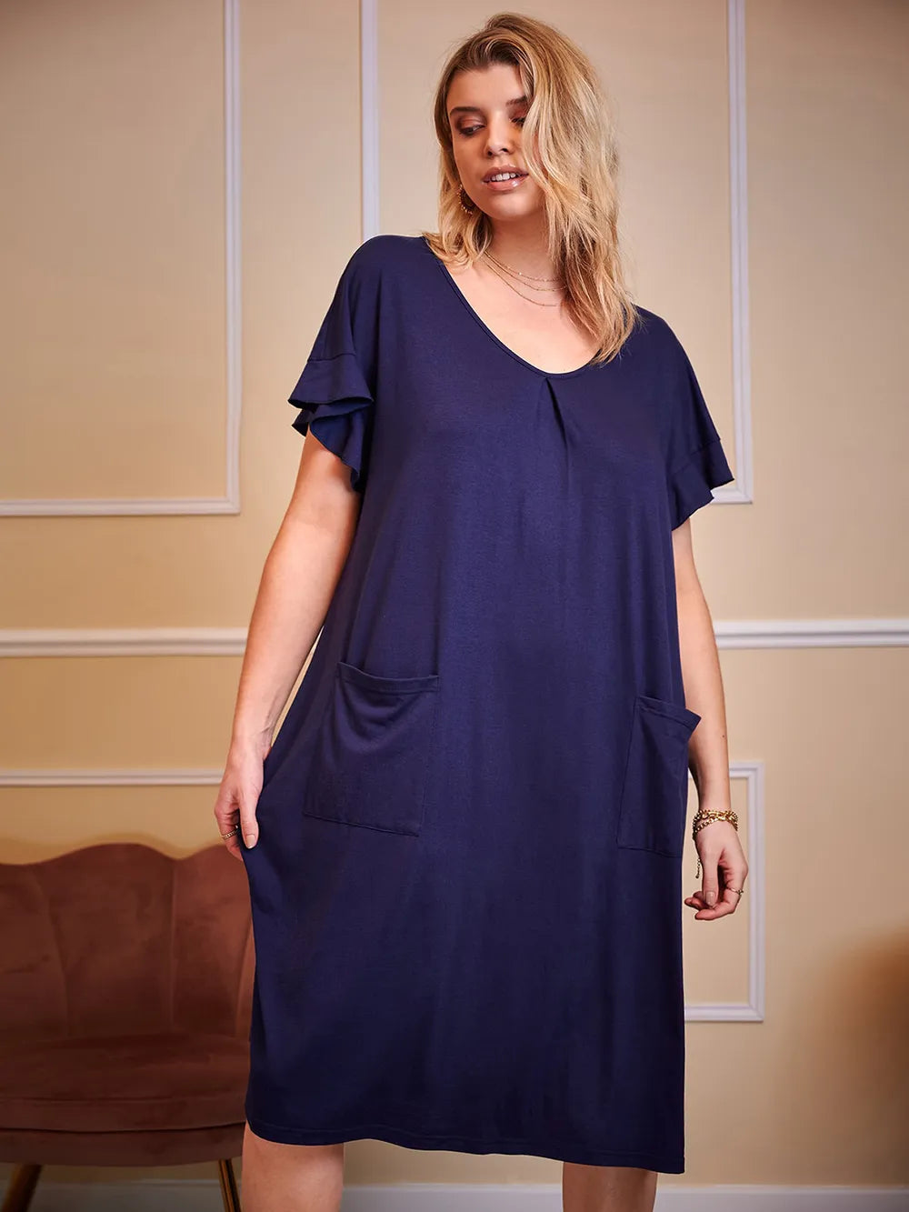 MALEN – Robe Décontractée Grande Taille avec Poches