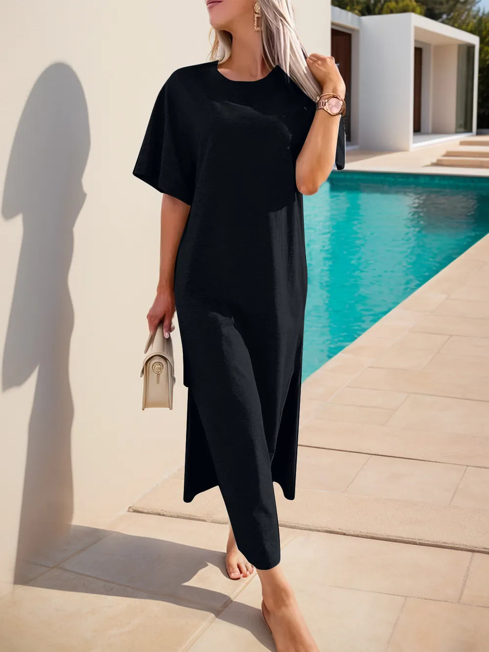 ISEN – Robe T-Shirt Fendue