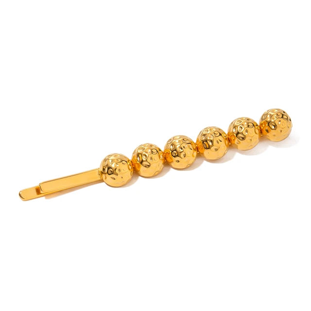 Sirena – Barrette Coquillage Dorée en Acier Inoxydable