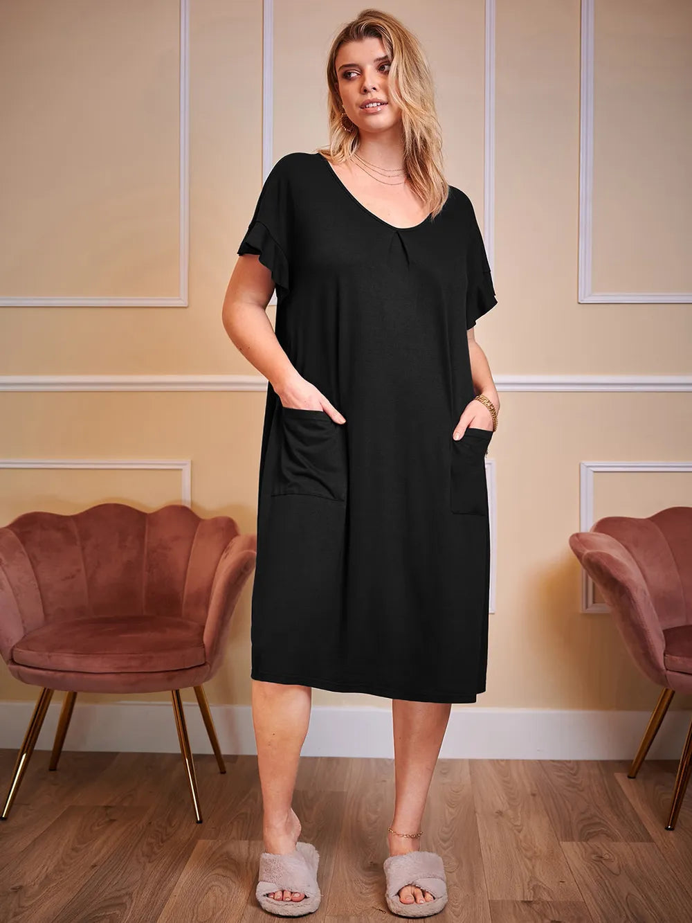 MALEN – Robe Décontractée Grande Taille avec Poches
