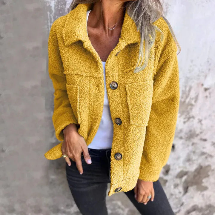 SAYRA – Veste Boutonnée Épaules Tombantes