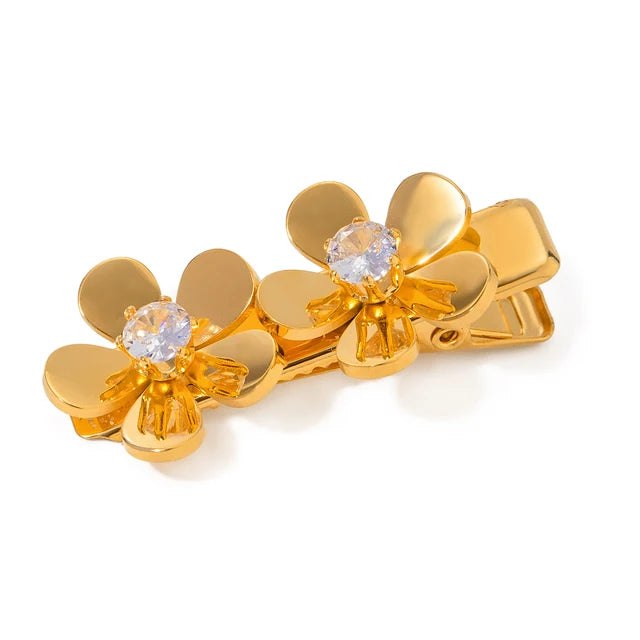 Sirena – Barrette Coquillage Dorée en Acier Inoxydable
