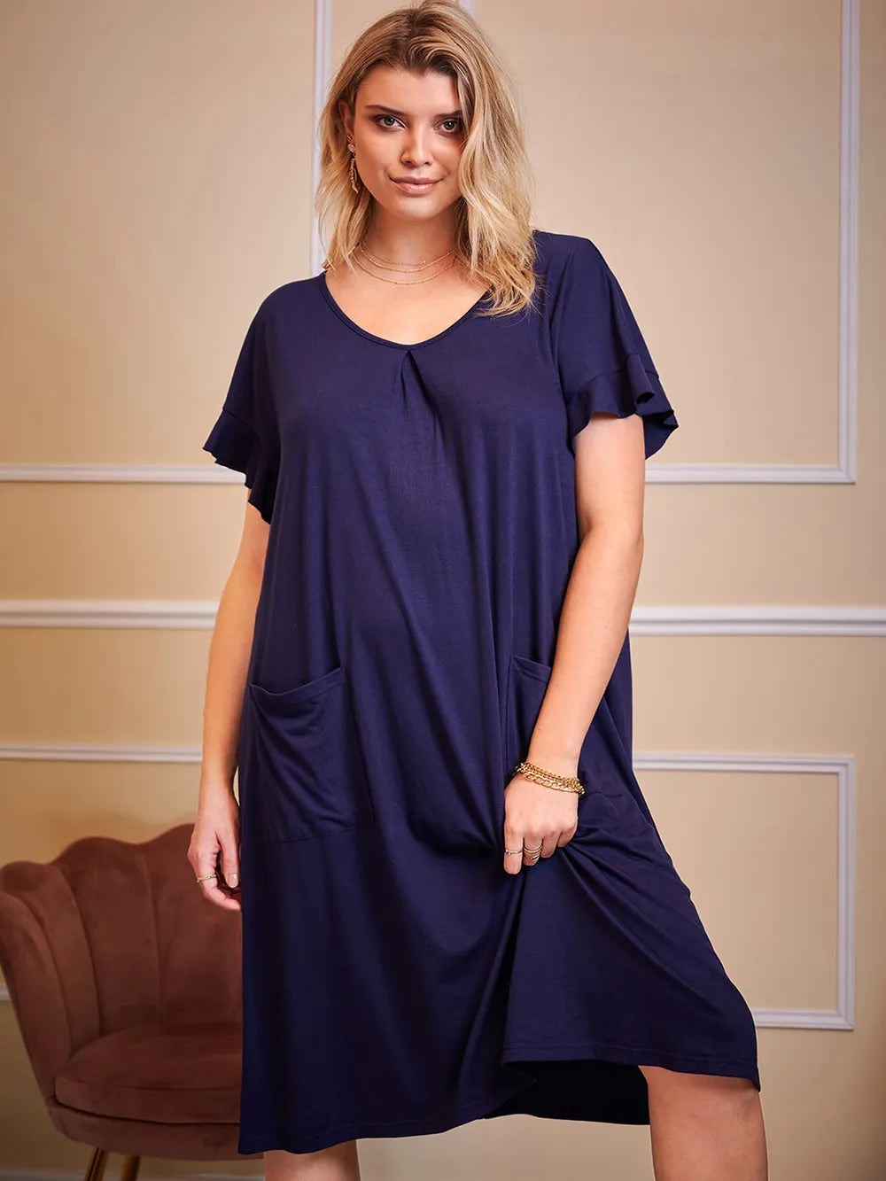MALEN – Robe Décontractée Grande Taille avec Poches