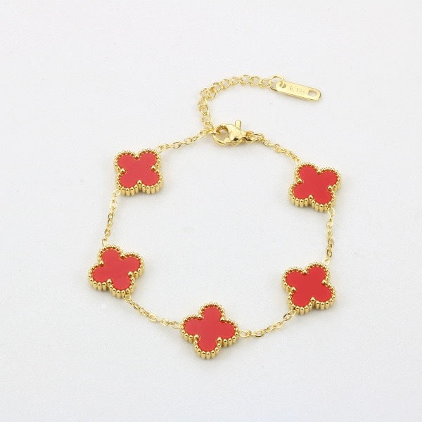 ELYA – Bracelet trèfle doré