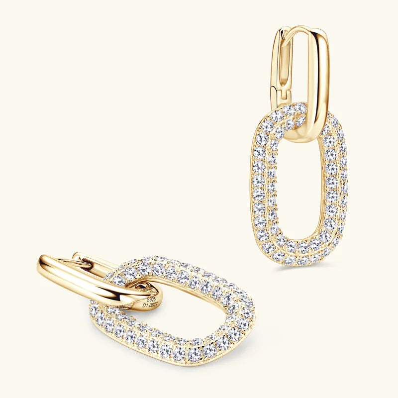 Boucles d’Oreilles Éclat Duo – Moissanite 2.16 ct en Argent 925
