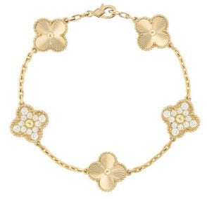 ELYA – Bracelet trèfle doré