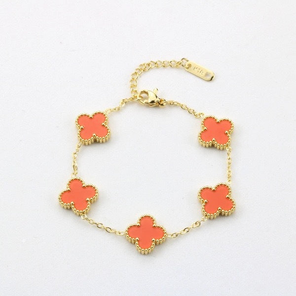 ELYA – Bracelet trèfle doré