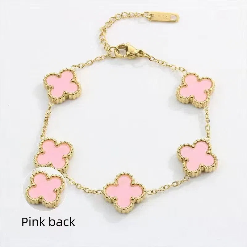 ELYA – Bracelet trèfle doré