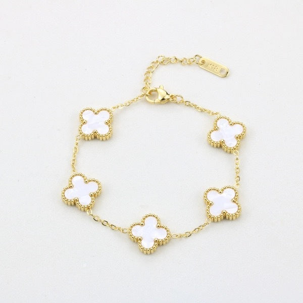 ELYA – Bracelet trèfle doré