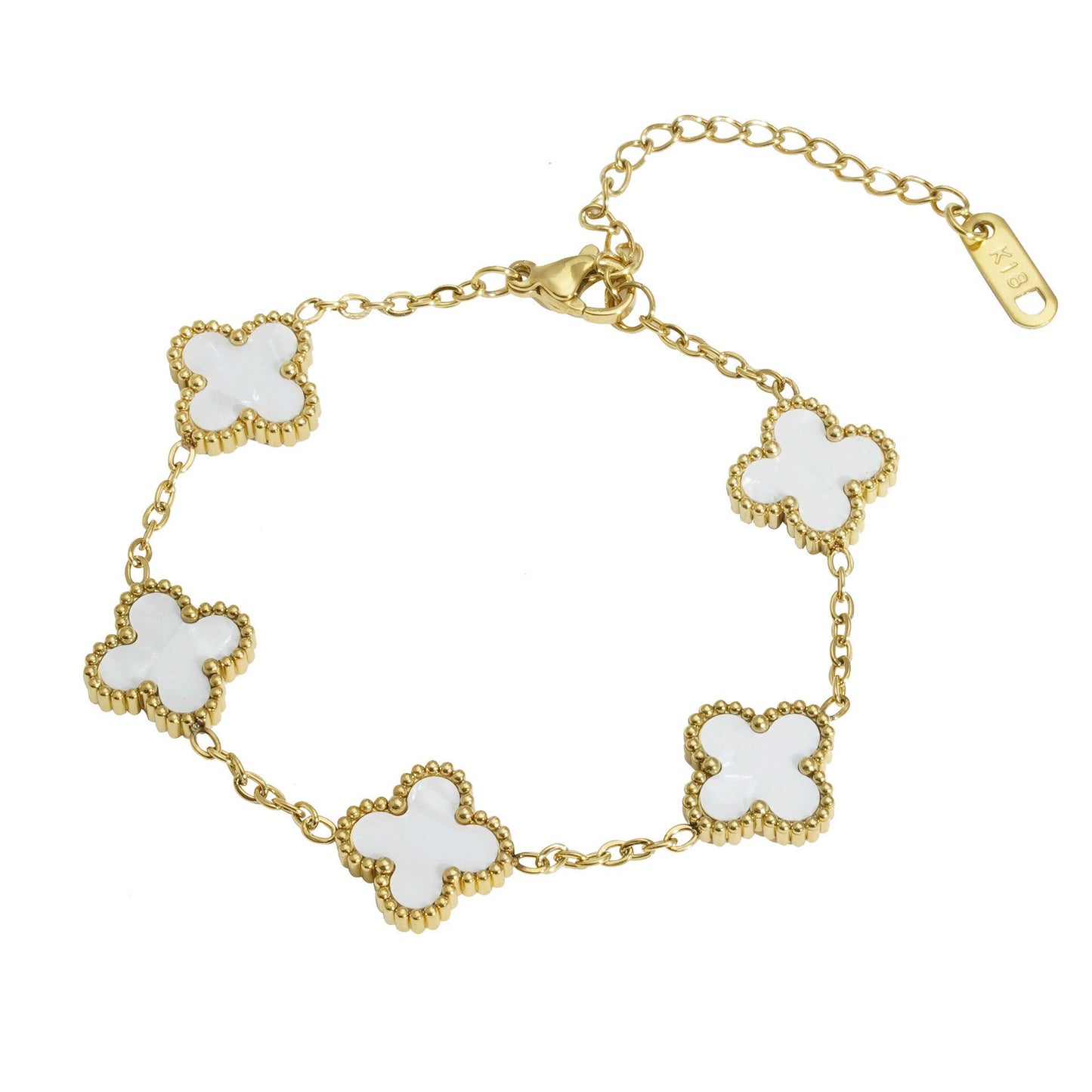 ELYA – Bracelet trèfle doré