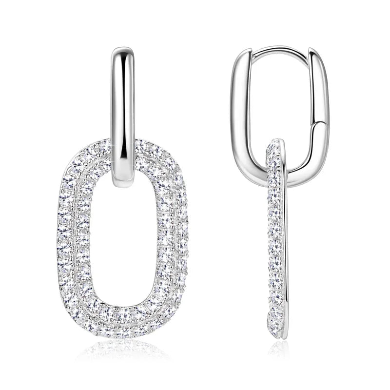 Boucles d’Oreilles Éclat Duo – Moissanite 2.16 ct en Argent 925