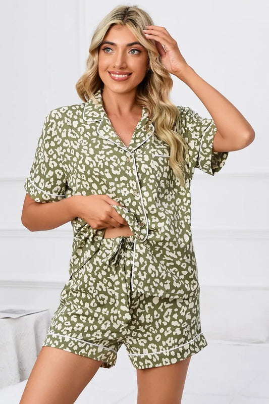 KALIA – Pyjama Léopar- Deux Pièces