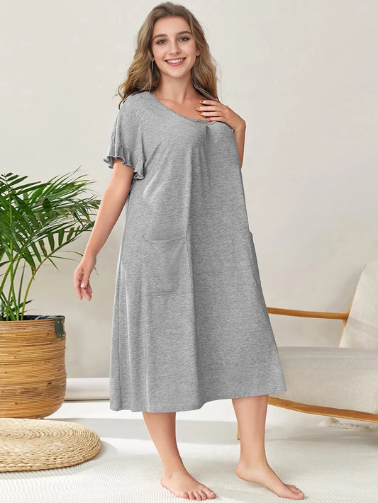 MALEN – Robe Décontractée Grande Taille avec Poches