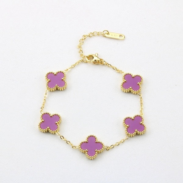 ELYA – Bracelet trèfle doré
