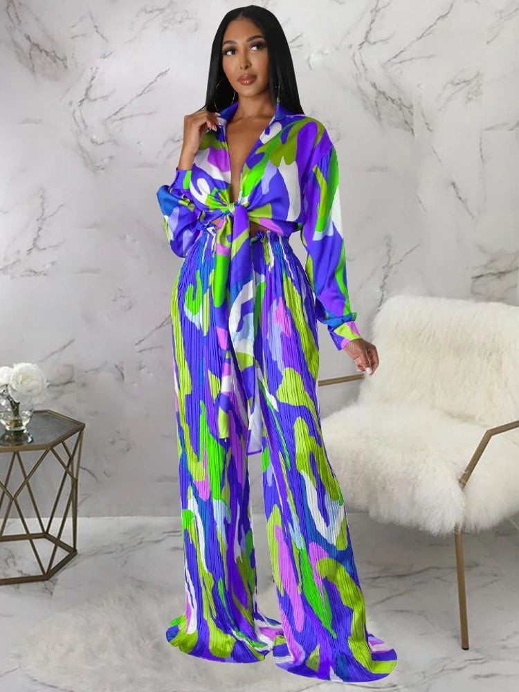 NADIRA – Ensemble Dashiki Deux Pièces en Soie Imitation