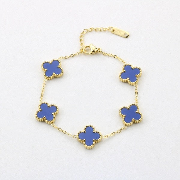 ELYA – Bracelet trèfle doré