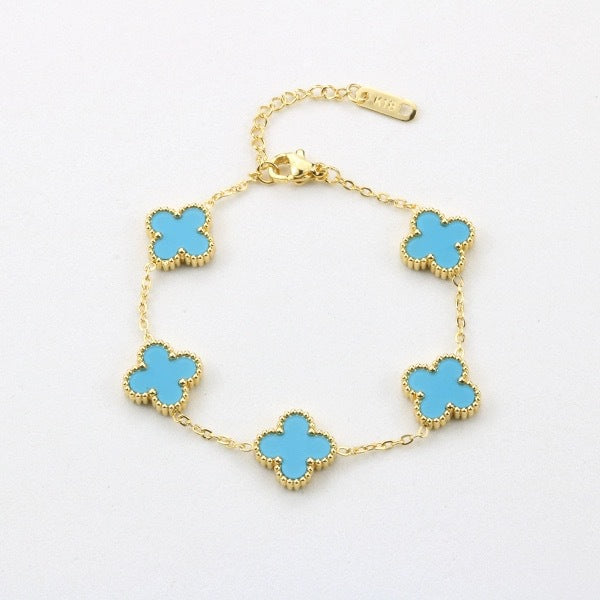 ELYA – Bracelet trèfle doré