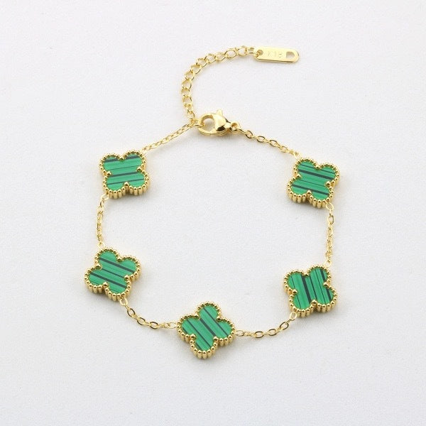 ELYA – Bracelet trèfle doré