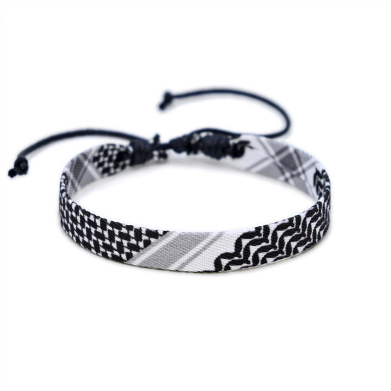 AHIR – Bracelet Tissé Inspiration Keffieh