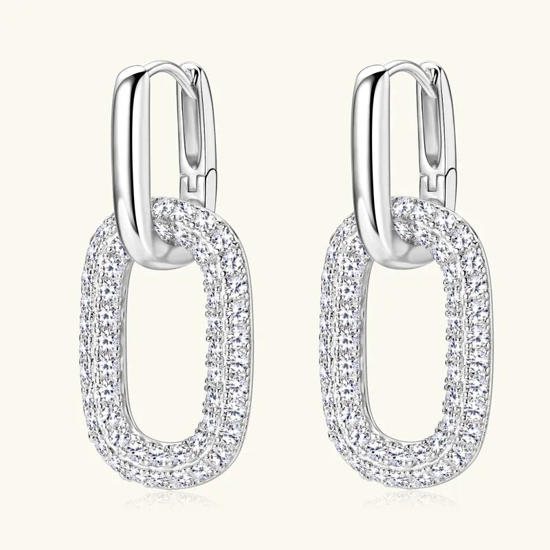 Boucles d’Oreilles Éclat Duo – Moissanite 2.16 ct en Argent 925