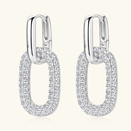 Boucles d’Oreilles Éclat Duo – Moissanite 2.16 ct en Argent 925