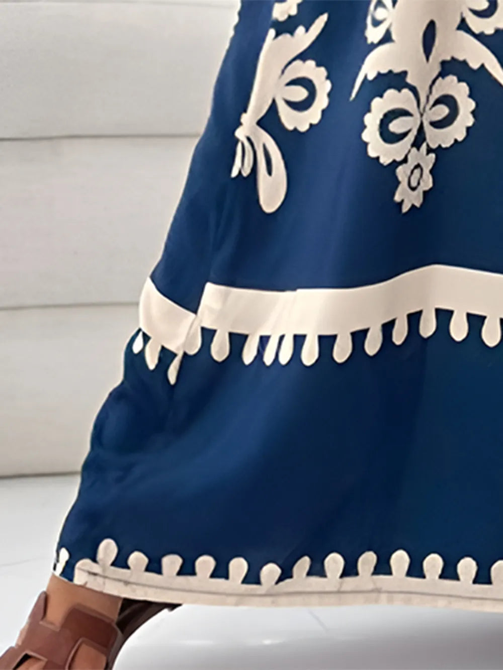 SARA – Robe Longue à Bretelles Imprimée