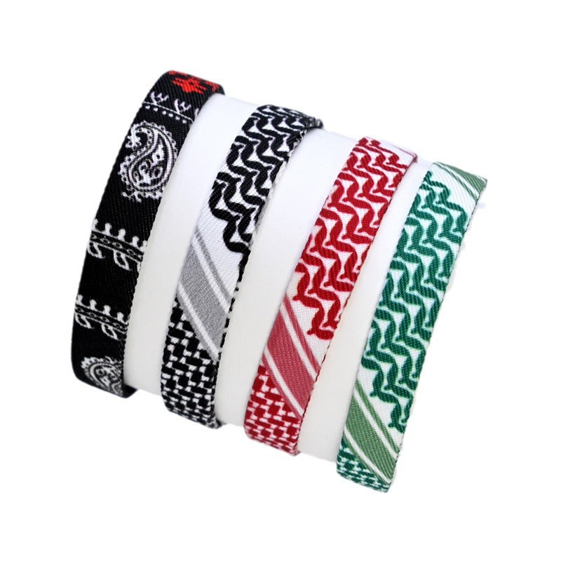 AHIR – Bracelet Tissé Inspiration Keffieh