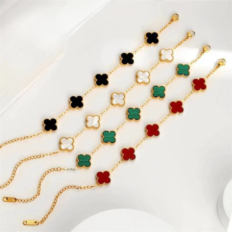 ELYA – Bracelet trèfle doré