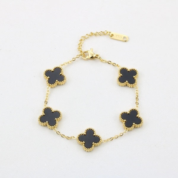 ELYA – Bracelet trèfle doré